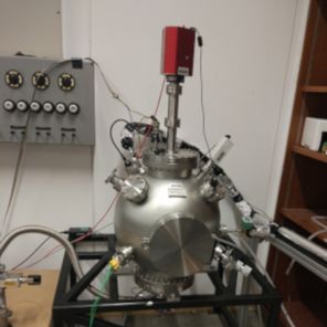 Experimental setup at TU Braunschweig used to measure the sublimation rate.
